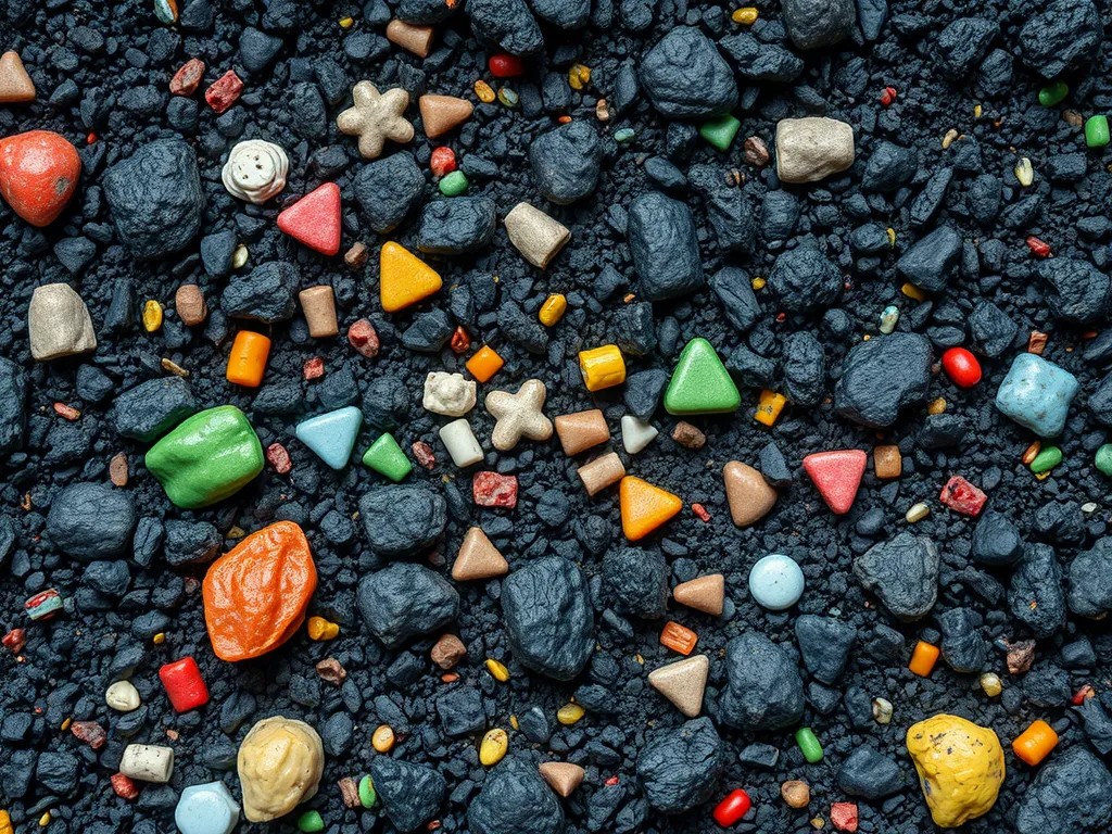 Colorful additives spread across asphalt mixture for enhanced performance