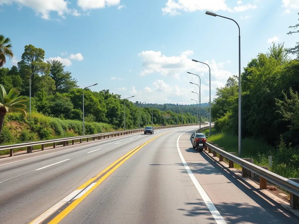 Wide road showcasing asphalt improvements with additives for better durability