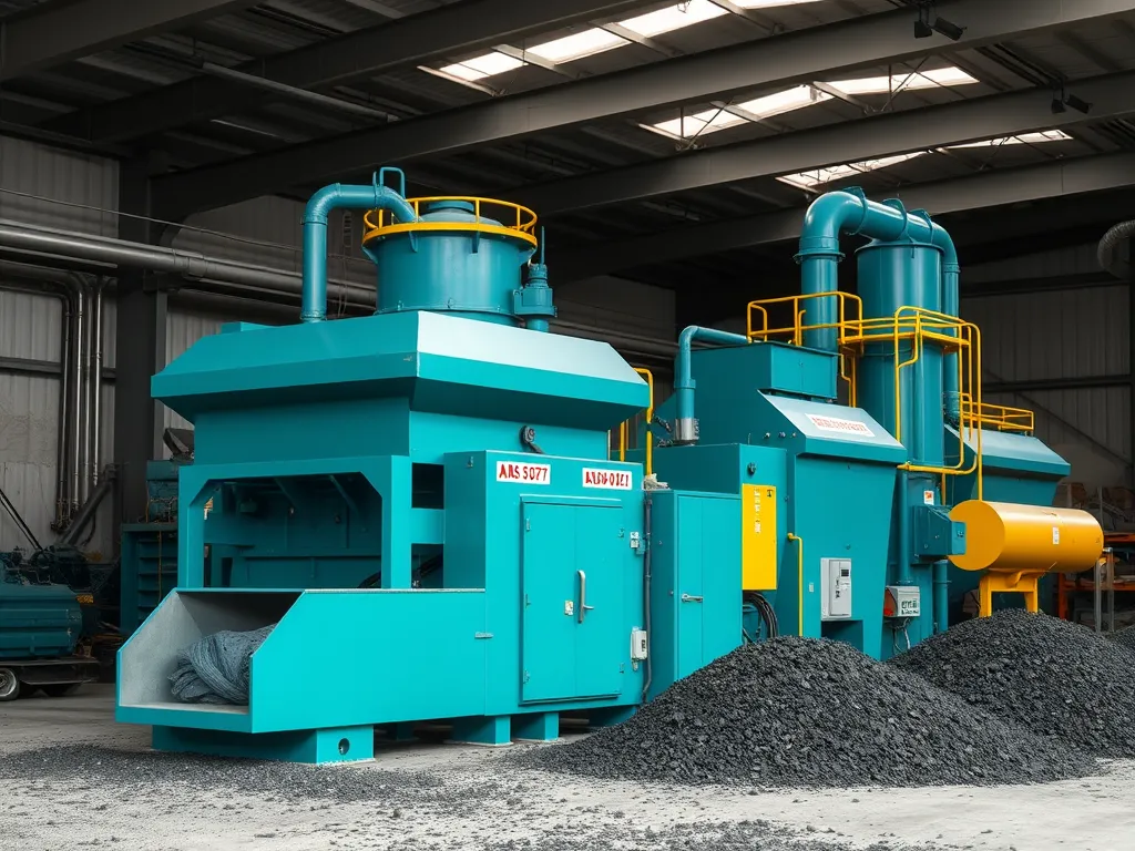 Asphalt recycling plant showcasing advanced machinery designed for recycling asphalt efficiently.