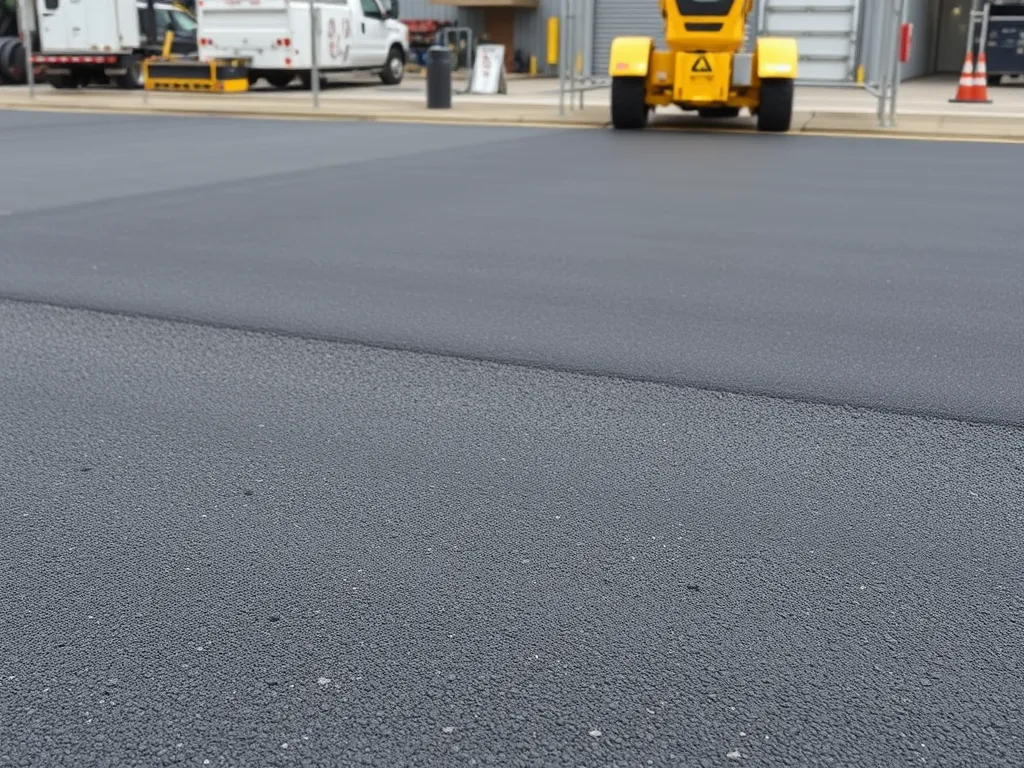 Close-up view of freshly laid asphalt showcasing durability influenced by aggregate composition.