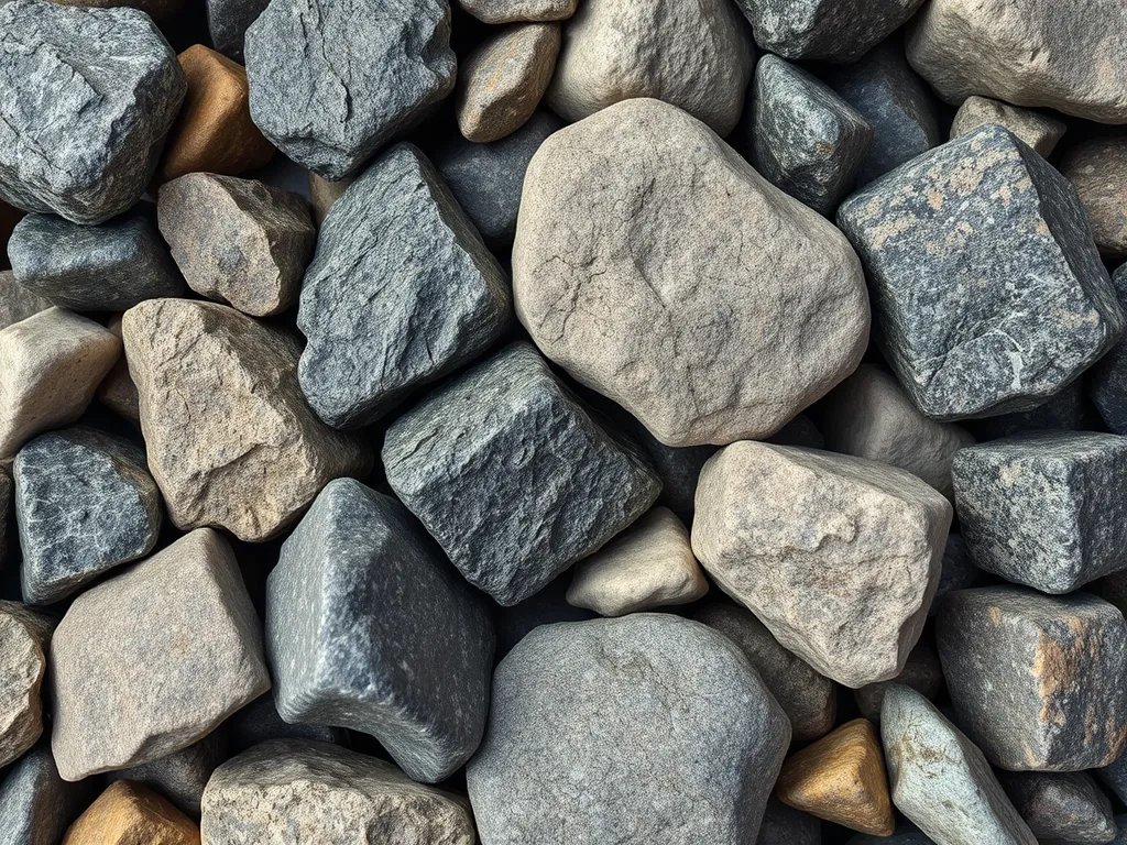 Various aggregates demonstrating their impact on asphalt durability.