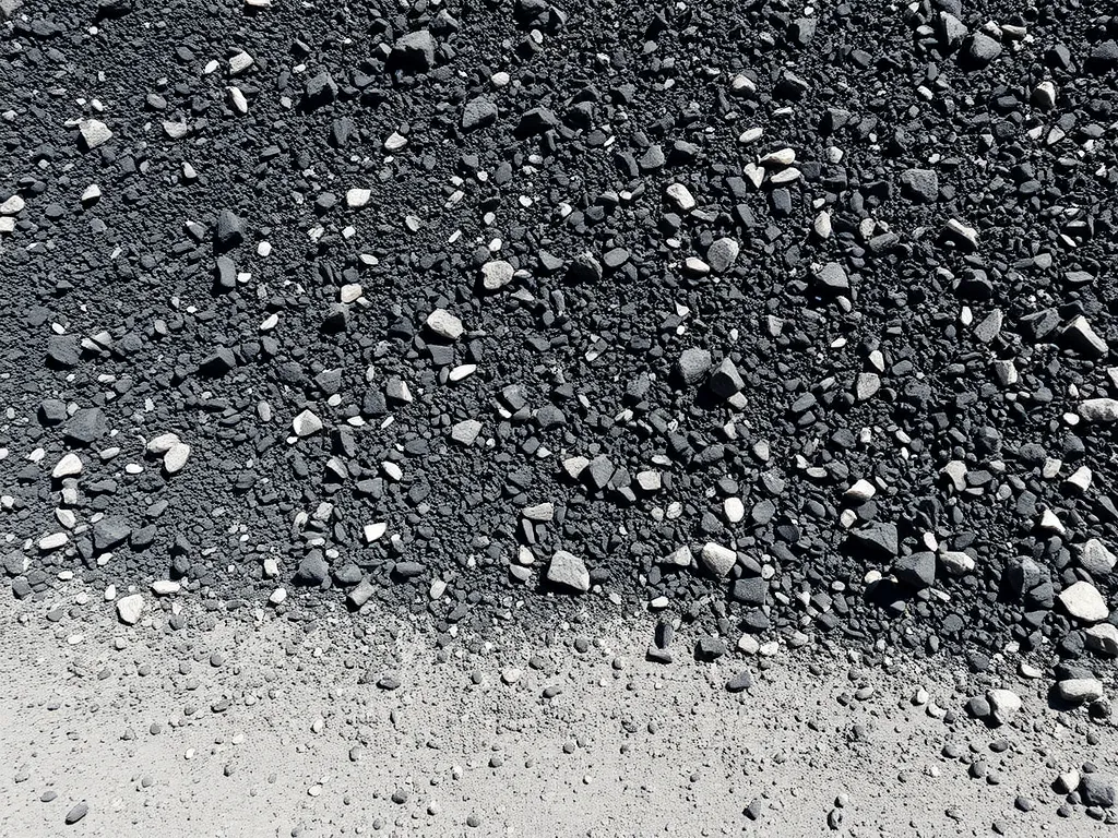 Variety of aggregates used in asphalt composition, highlighting their importance in asphalt types.