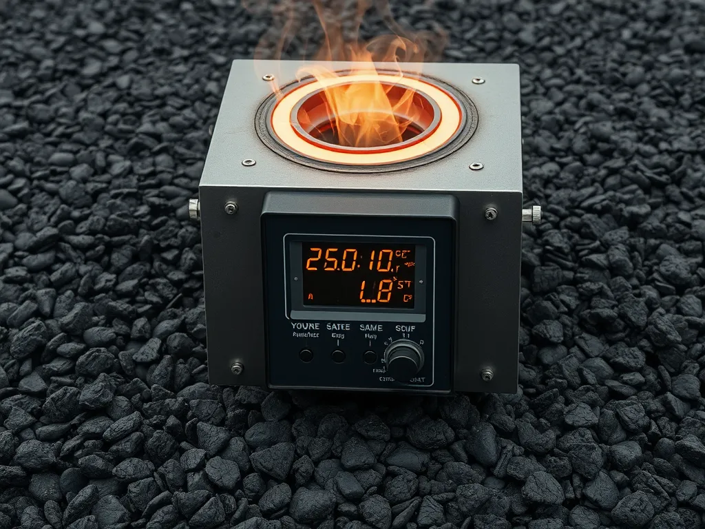 Heat source for air-blowing process with thermometer reading, essential for optimal temperature control