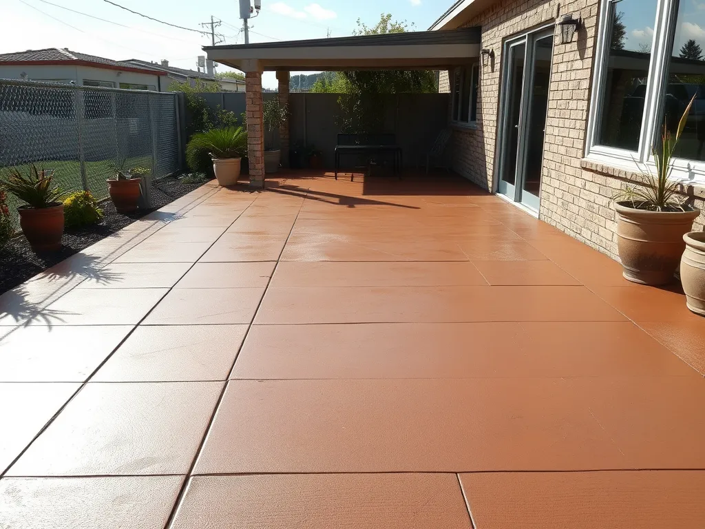 A patio featuring an alternative sealcoating material showcasing durability and aesthetic appeal.