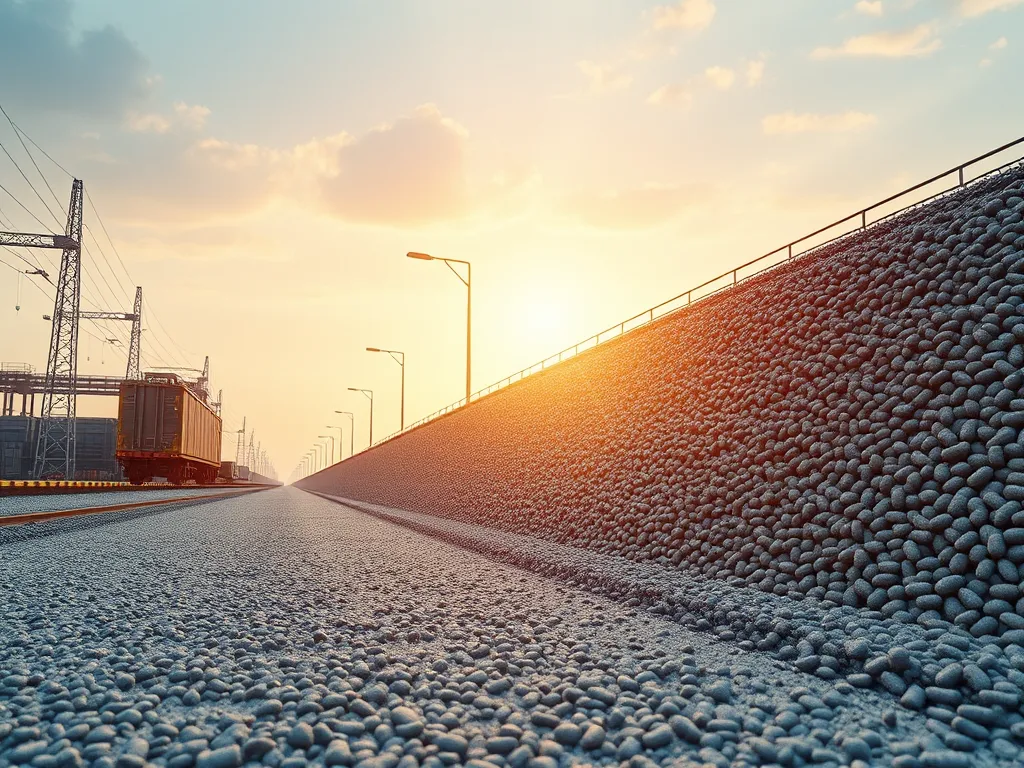 A pile of artificial aggregates being used in asphalt construction, highlighting the benefits of sustainable materials.