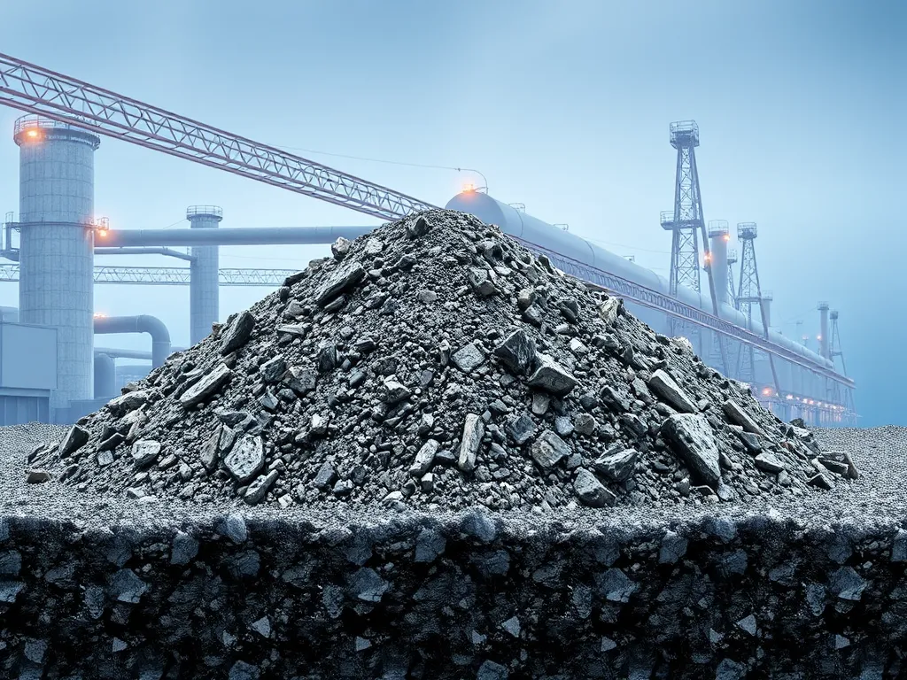 A pile of artificial aggregates used in asphalt production, showcasing their role in enhancing asphalt properties.