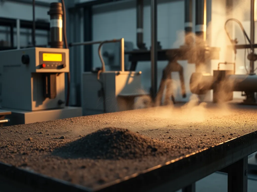 Asphalt aging research setup showing the impact of durability factors on asphalt quality.