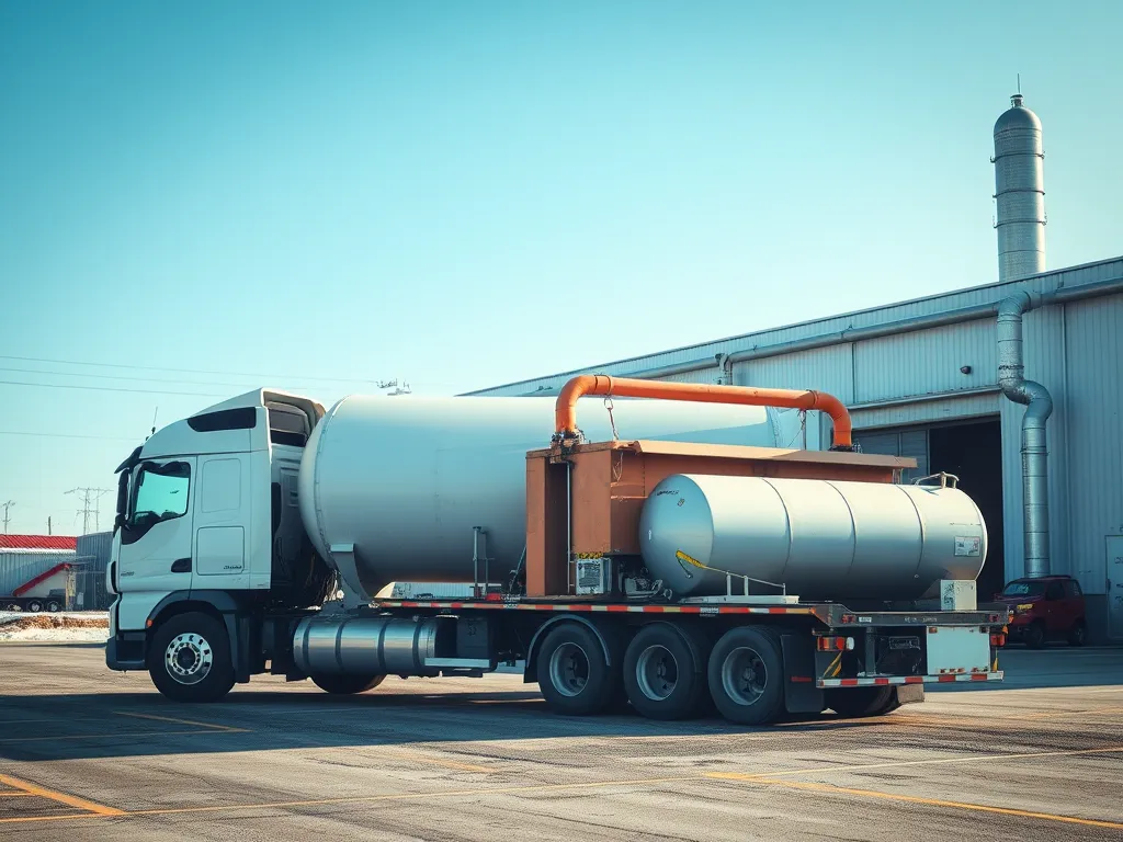 Truck equipped for asphalt application techniques ensuring safety in road construction