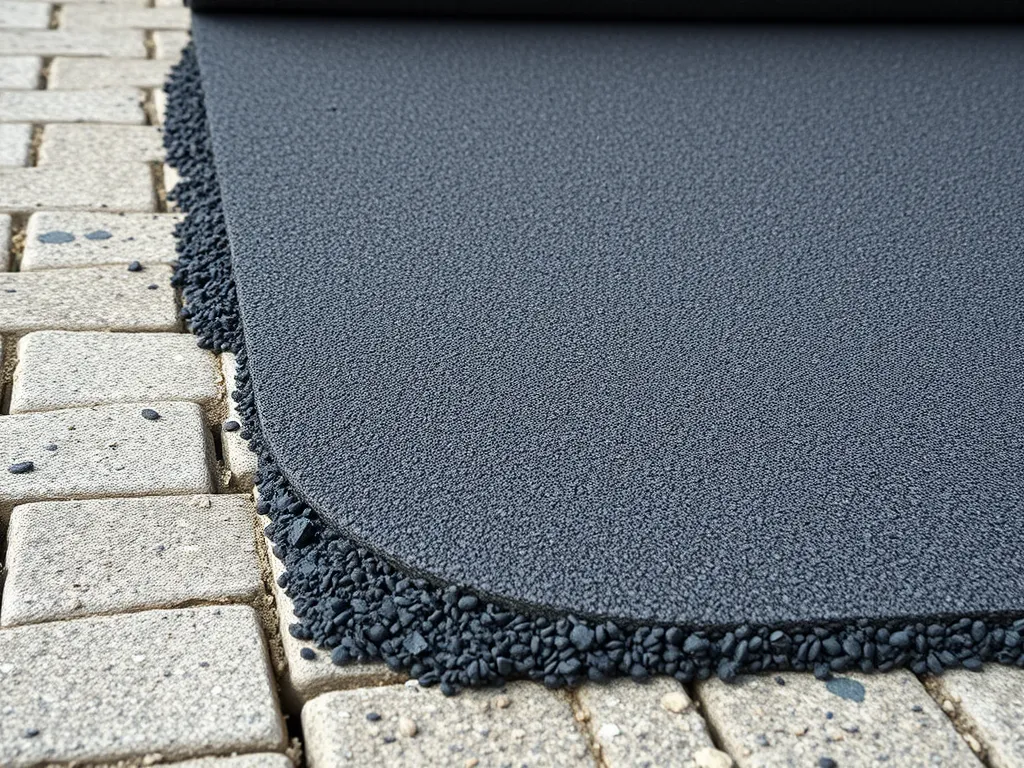 Newly laid asphalt surface for commercial roadways, showcasing smooth texture.