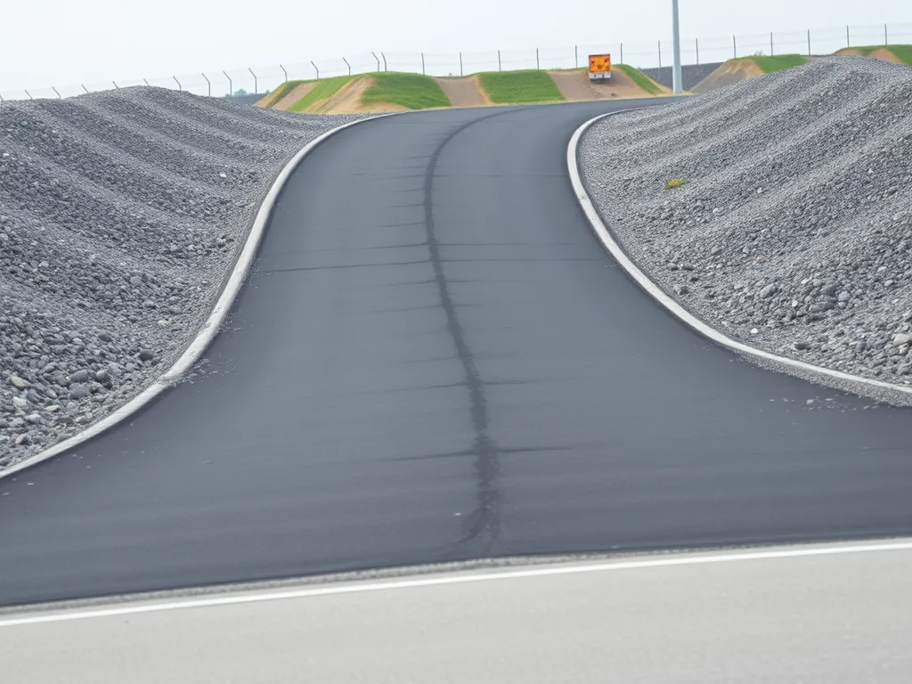 Smooth asphalt surface for commercial roadways showcasing durability and safety.