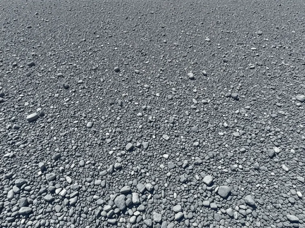 Close-up view of gravel and rocks for asphalt paving inquiries.