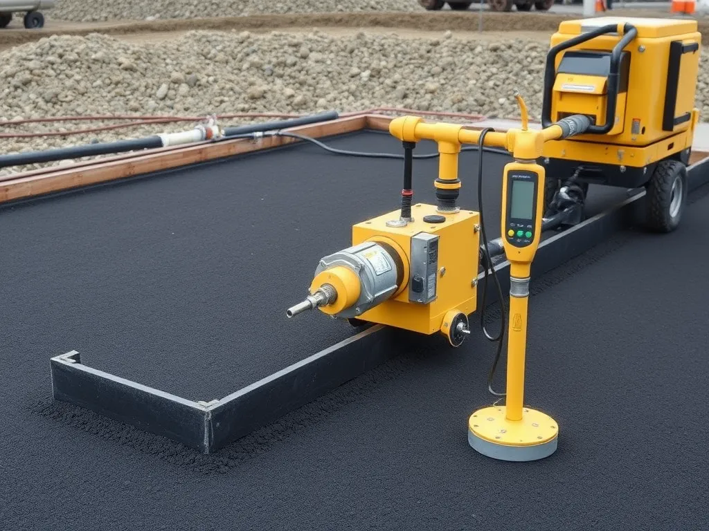 Quality control equipment for asphalt cooling and curing process