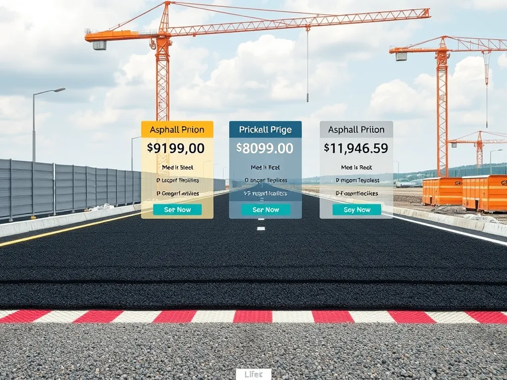 Image showcasing cost comparison of asphalt pricing in commercial projects