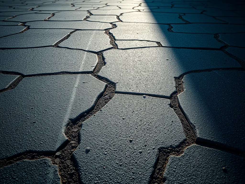 Close-up of cracked asphalt showing signs of damage related to asphalt crack resistance.