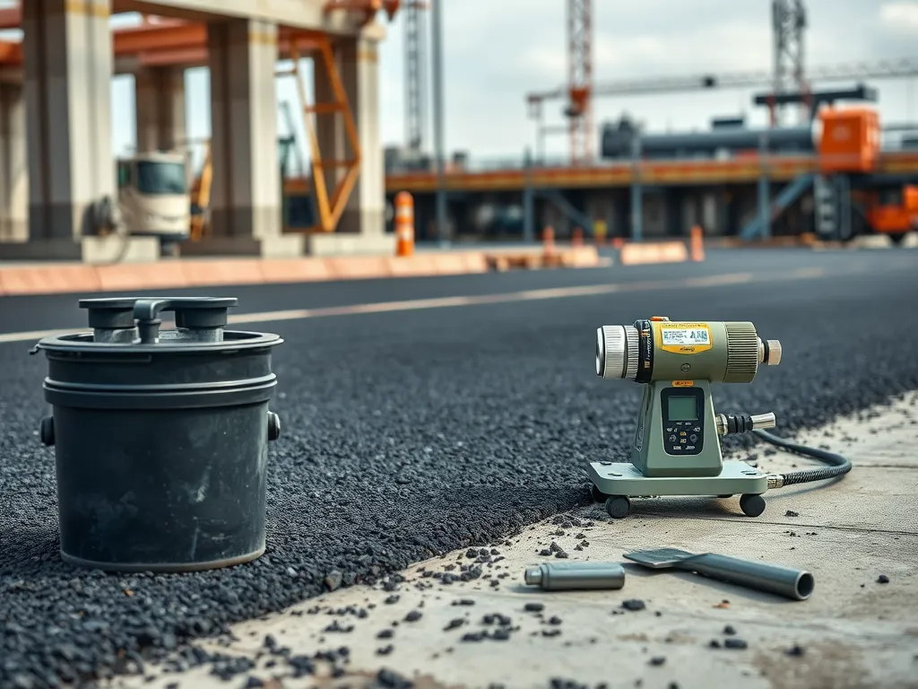 Asphalt curing machine and tools utilized for effective asphalt curing.