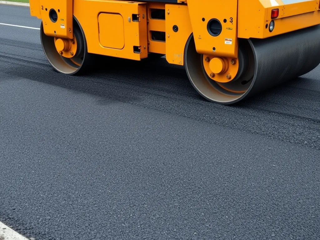 Asphalt roller compacting dense asphalt for performance optimization