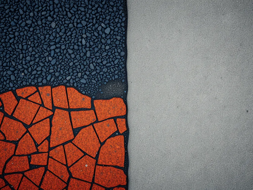 An illustrated comparison of asphalt driveway textures showing durability and aesthetic appeal.