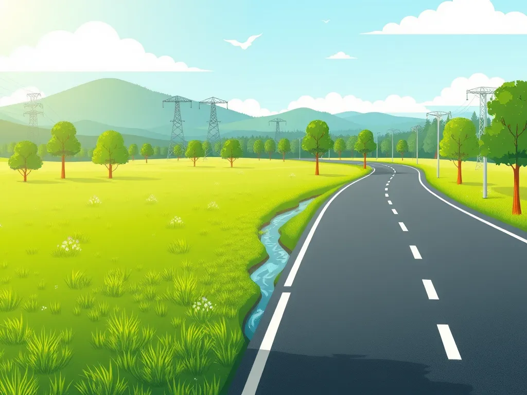 Illustration of a well-maintained asphalt driveway suitable for large-scale repairs