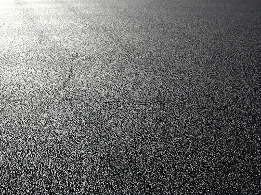 Cracked asphalt driveway indicating the need for repair