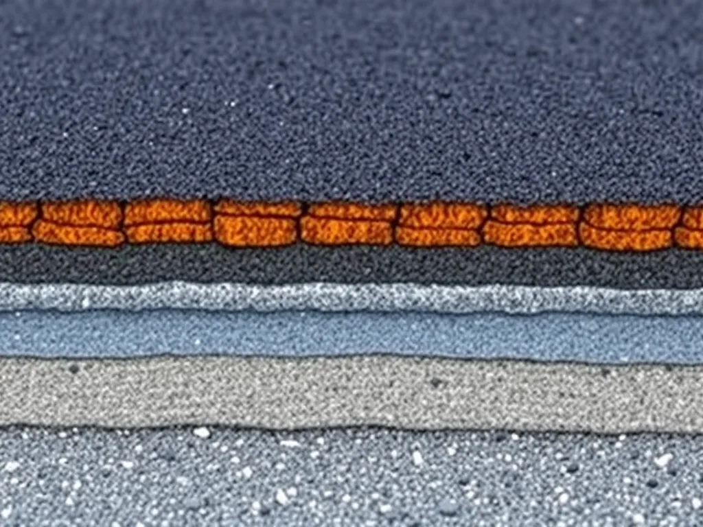 Diagram illustrating the thickness layers of asphalt driveways for optimal durability.