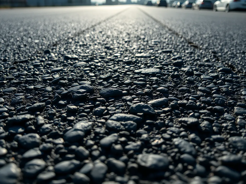 Close-up view of durable asphalt showcasing innovative textures for enhanced longevity.