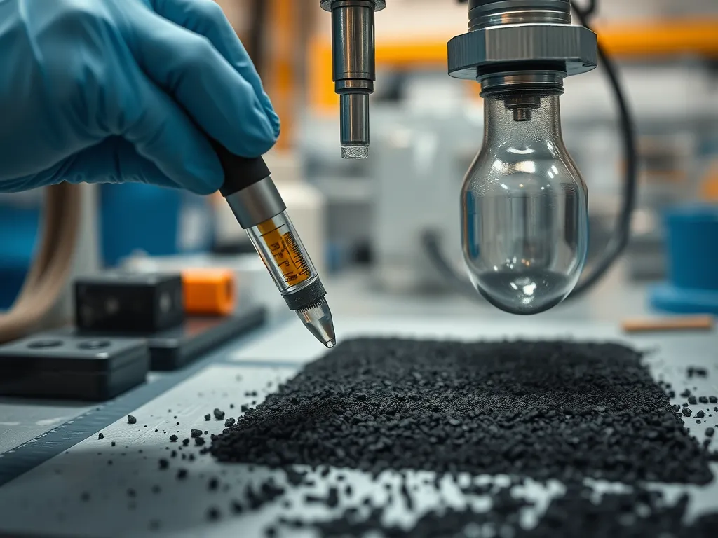 Laboratory equipment for asphalt durability tests showcasing a testing apparatus.