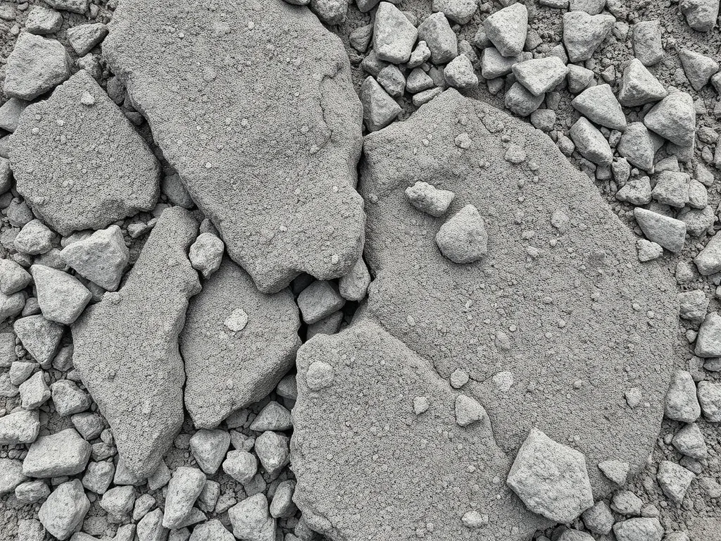 Different types of asphalt fillers including aggregates and crushed stone used in paving.