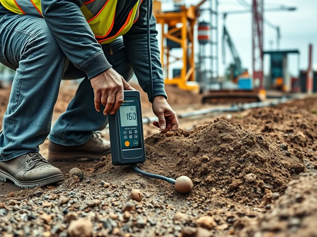 Professional using a grading tool for asphalt preparation