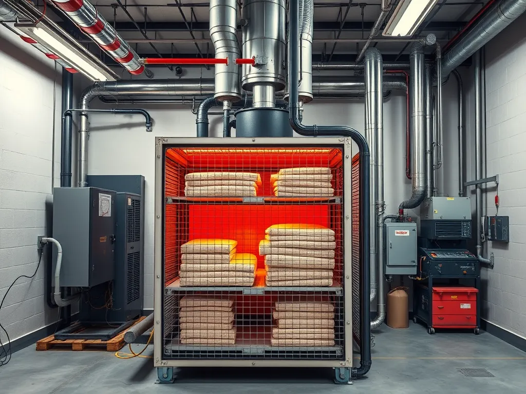 Asphalt heating setup for lifecycle assessment purposes, showcasing energy-efficient methods.