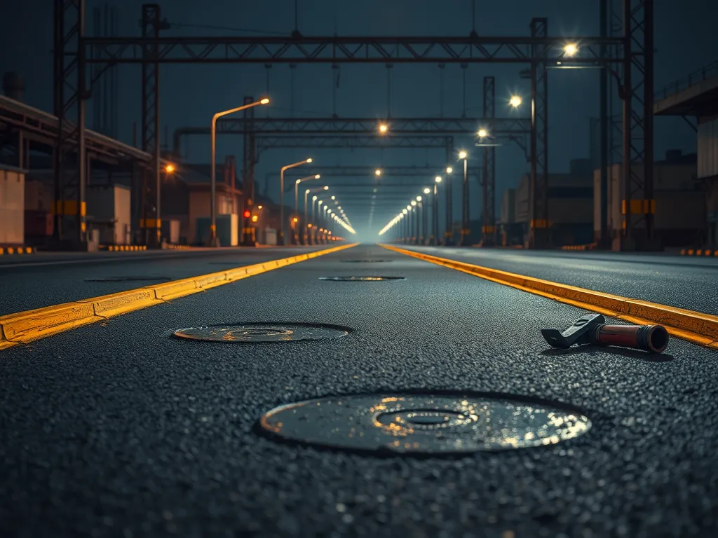 Asphalt road at night highlighting the importance of heating methods for different climates.