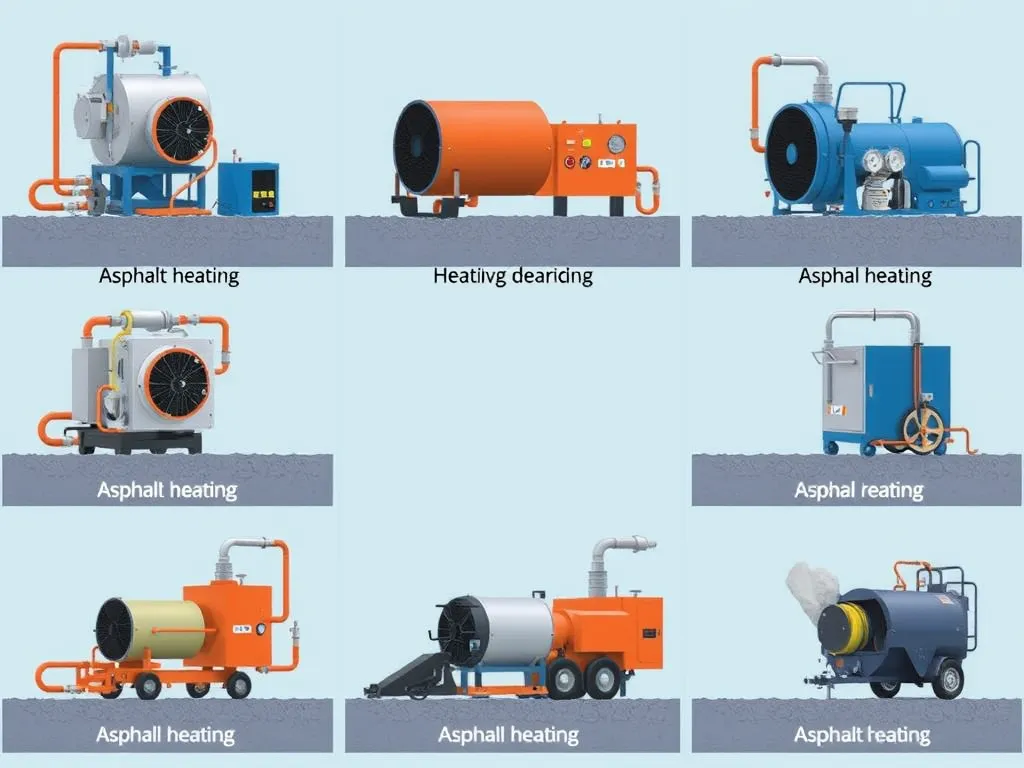 Various asphalt heating methods including equipment and machinery used for effective asphalt heating techniques.