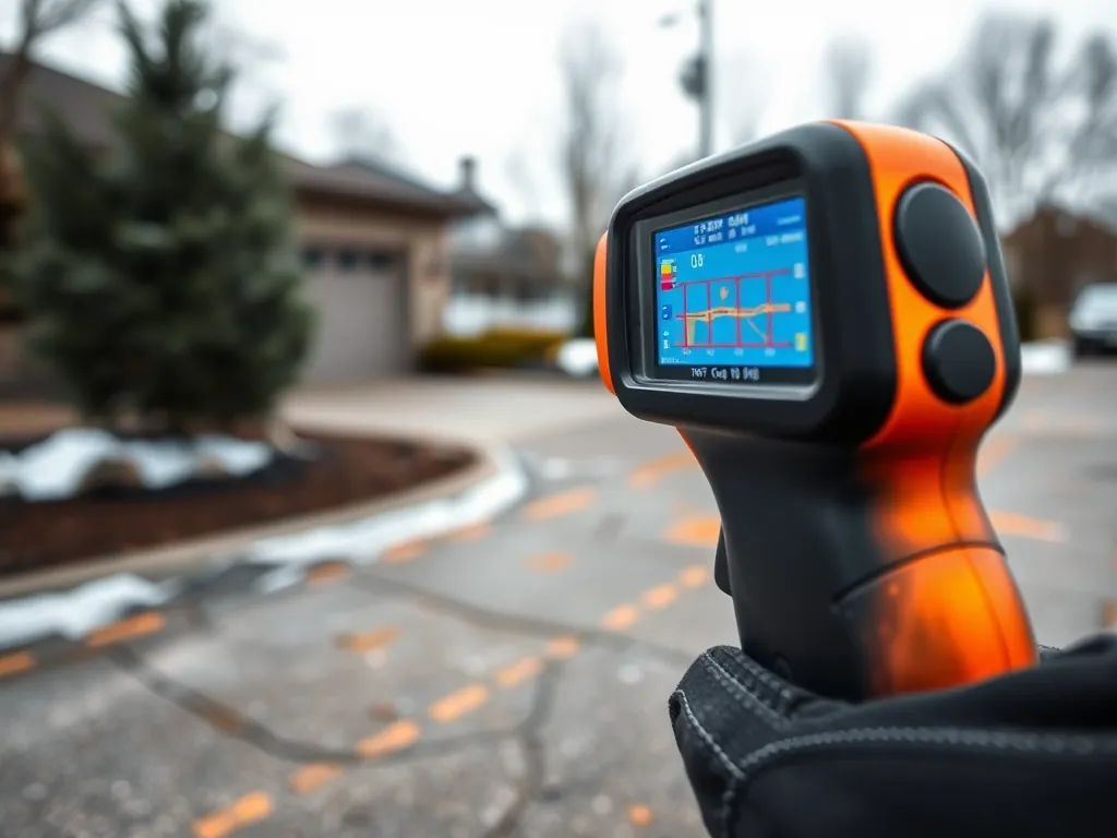 Thermal imaging tool for inspecting asphalt driveway health