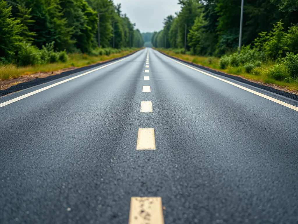 Freshly laid asphalt road highlighting the importance of quality maintenance for longevity