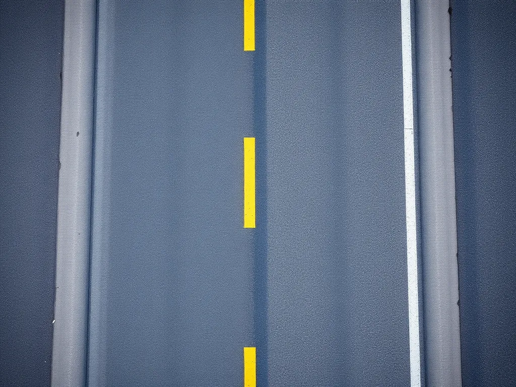 Aerial view of asphalt road highlighting maintenance effects on performance