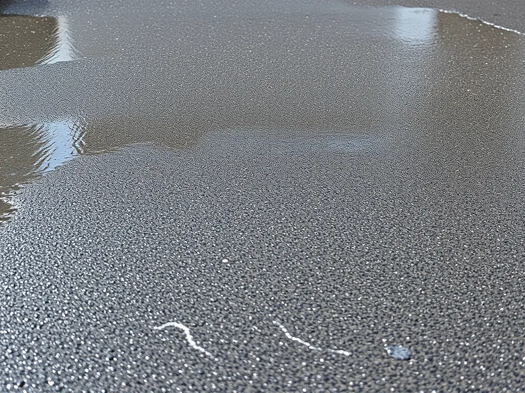 Close-up of freshly applied asphalt sealant for maintenance techniques
