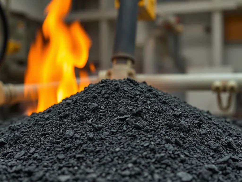 Asphalt made from crushed stone and heated materials, showcasing the components that create asphalt.