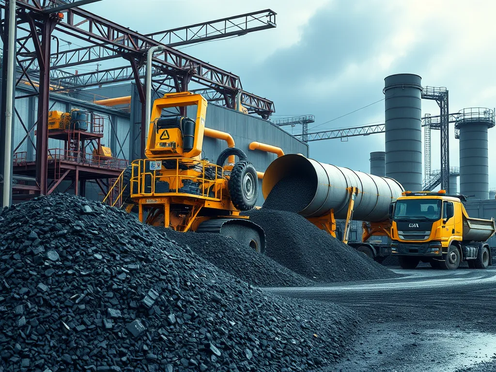 Asphalt production facility illustrating the life cycle analysis process for asphalt materials.