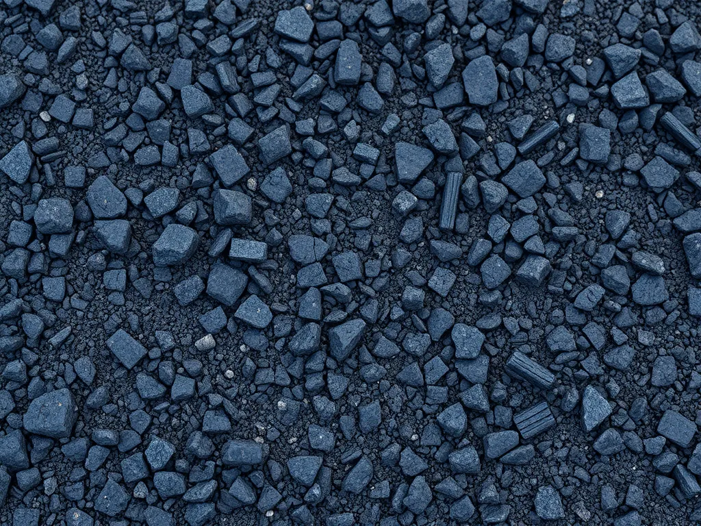 Close-up view of asphalt aggregate used in various climate conditions for paving.