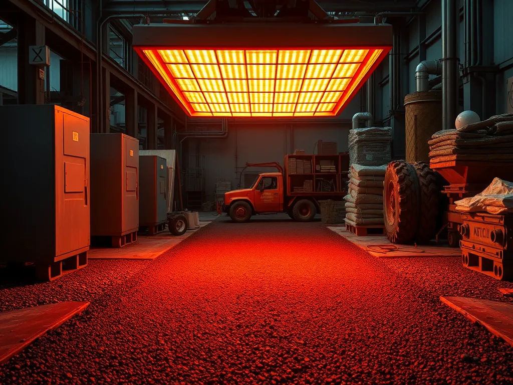 High-tech asphalt pouring technology showcasing heated surface preparation for improved asphalt quality