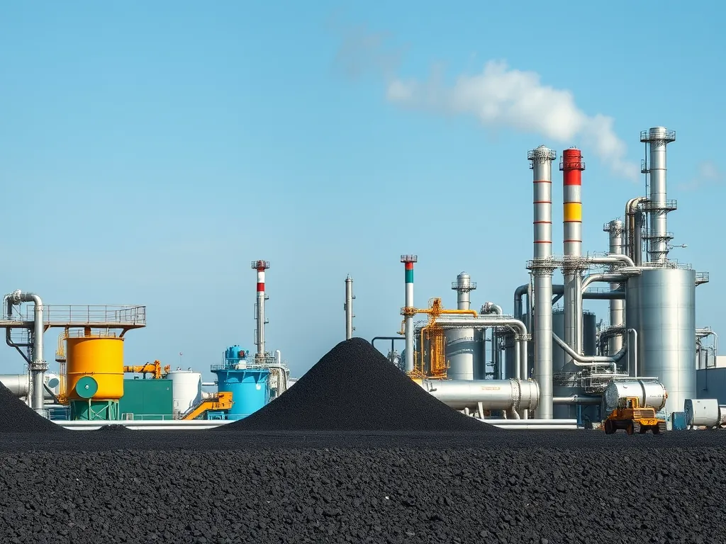 Asphalt manufacturing plant showcasing the life cycle analysis process