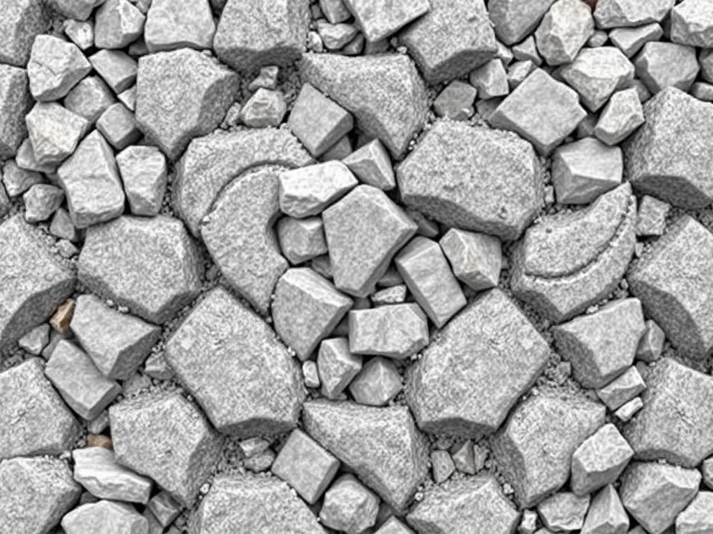 Crushed stone and gravel used as raw materials for asphalt production