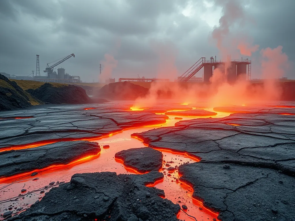 A landscape showing asphalt-like surfaces in renewable energy projects, emphasizing the role of asphalt in sustainability.