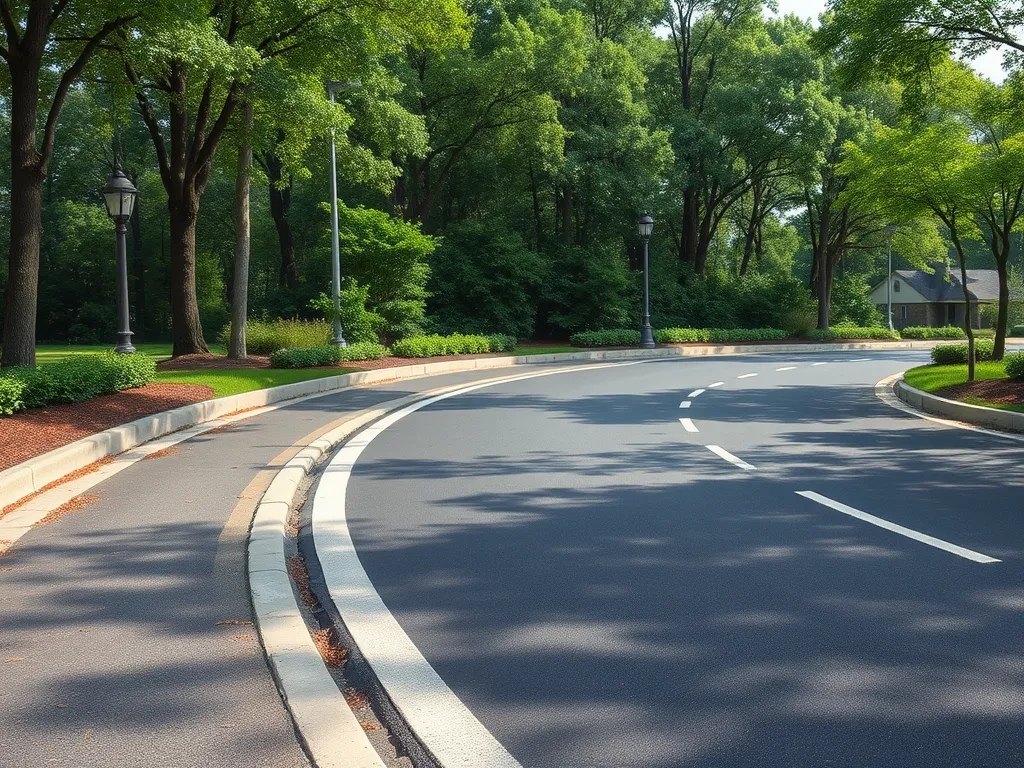 Smoothly paved asphalt road showcasing the quality of professional asphalt repair services.