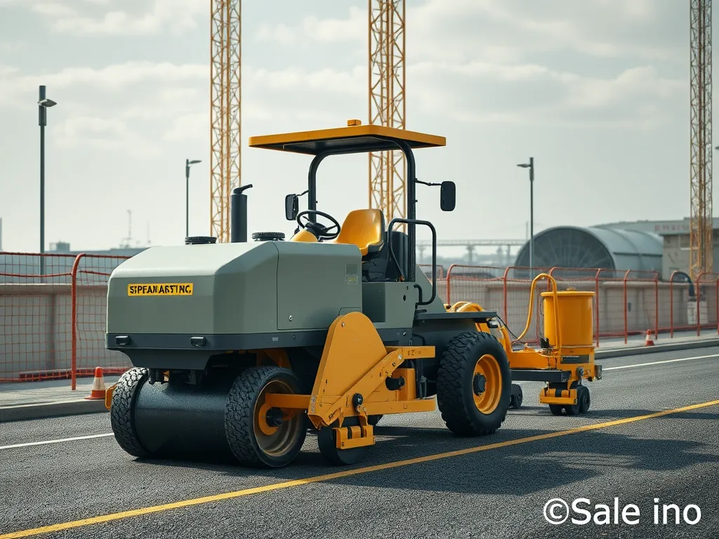 Asphalt resurfacing machine on a construction site for effective road repairs.