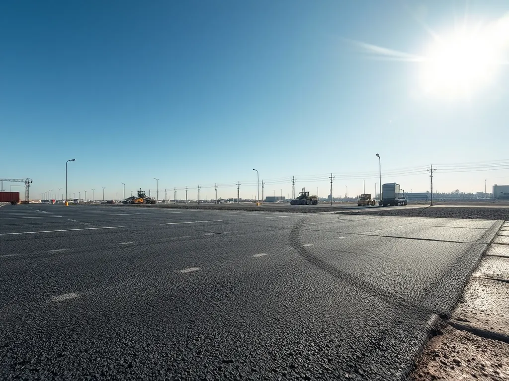 Freshly poured asphalt surface that can be reworked within a specific timeframe.