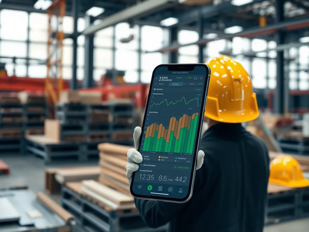 Professional using smartphone to monitor asphalt rheology control metrics.