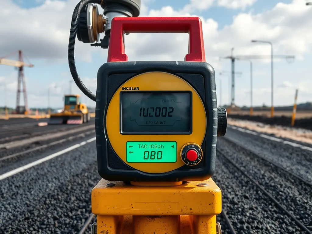 Precision measuring device for asphalt road safety inspections