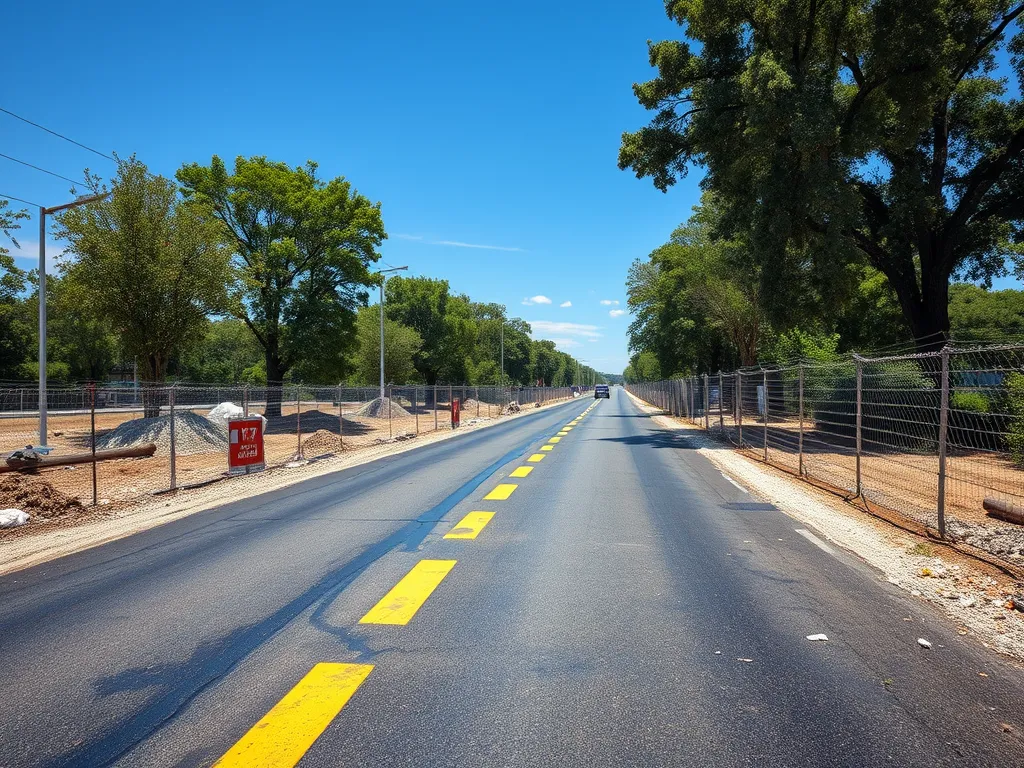 A newly paved asphalt road showcasing the evaluation process of asphalt road life cycles.