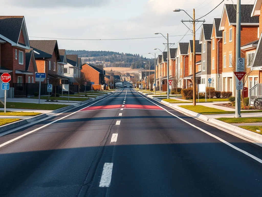 Photo of a well-maintained asphalt road with safety features, illustrating improvements in road safety.