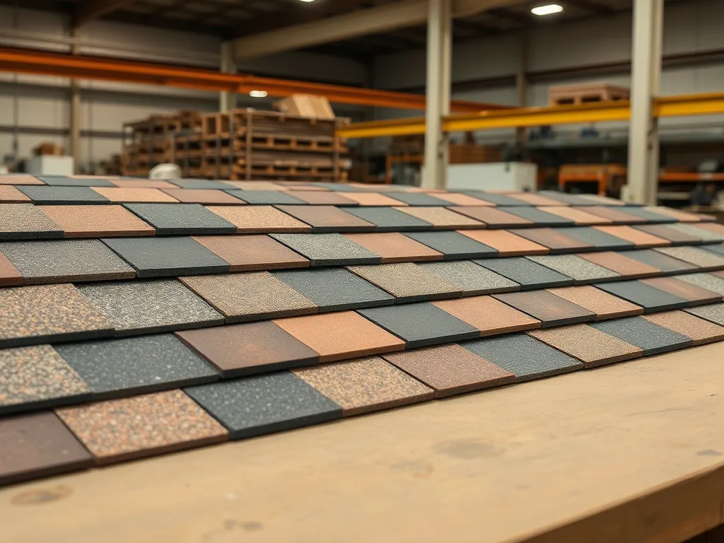 Detailed view of asphalt shingles highlighting safety features in asphalt safety research.